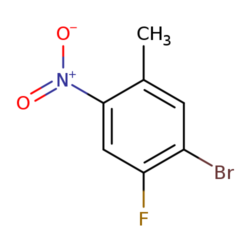 [O-][N+](=O)c1cc(F)c(cc1C)Br