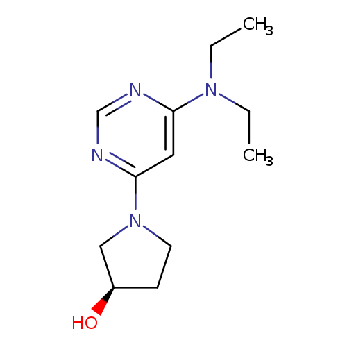 CCN(c1ncnc(c1)N1CC[C@H](C1)O)CC