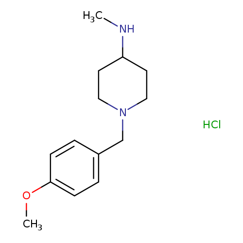 CNC1CCN(CC1)Cc1ccc(cc1)OC.Cl
