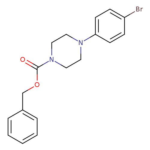 Brc1ccc(cc1)N1CCN(CC1)C(=O)OCc1ccccc1
