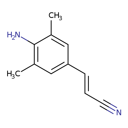 N#C/C=C/c1cc(C)c(c(c1)C)N