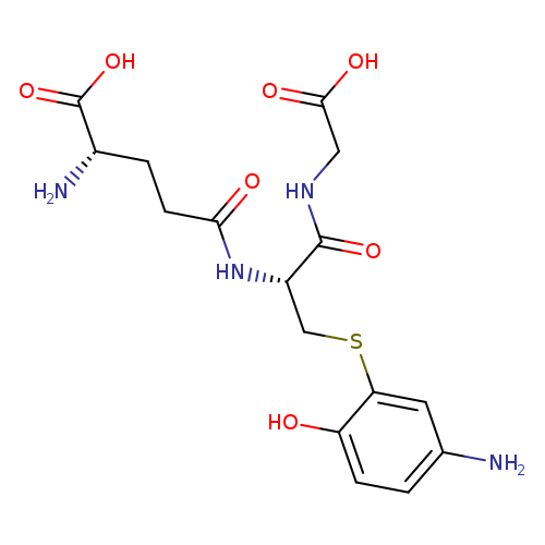 O=C(N[C@H](C(=O)NCC(=O)O)CSc1cc(N)ccc1O)CC[C@@H](C(=O)O)N