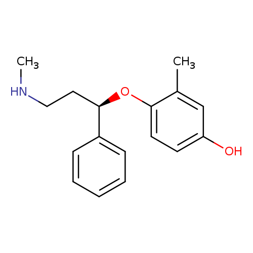 CNCC[C@H](c1ccccc1)Oc1ccc(cc1C)O