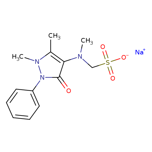 CN(c1c(C)n(n(c1=O)c1ccccc1)C)CS(=O)(=O)[O-].[Na+]