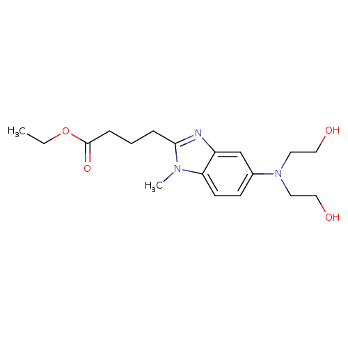OCCN(c1ccc2c(c1)nc(n2C)CCCC(=O)OCC)CCO
