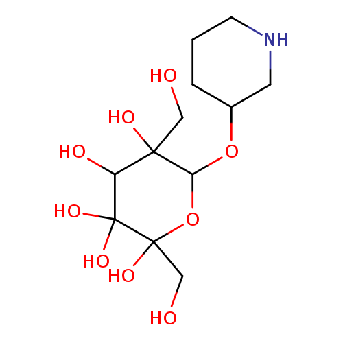 OCC1(O)C(OC2CCCNC2)OC(C(C1O)(O)O)(O)CO