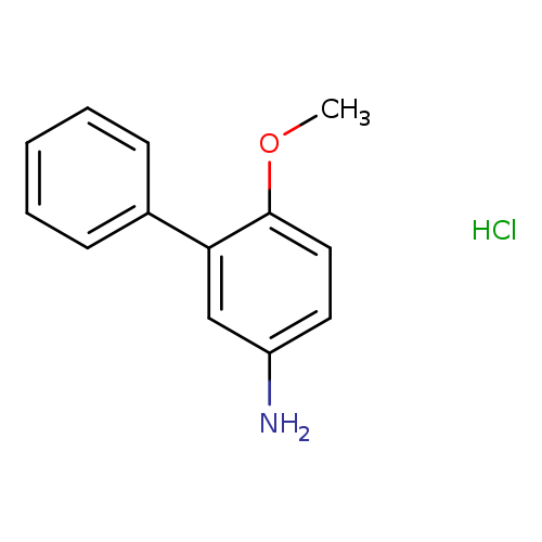 COc1ccc(cc1c1ccccc1)N.Cl