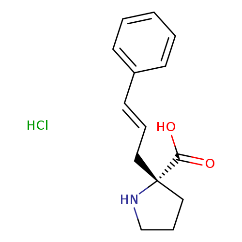 OC(=O)[C@@]1(CCCN1)C/C=C/c1ccccc1.Cl