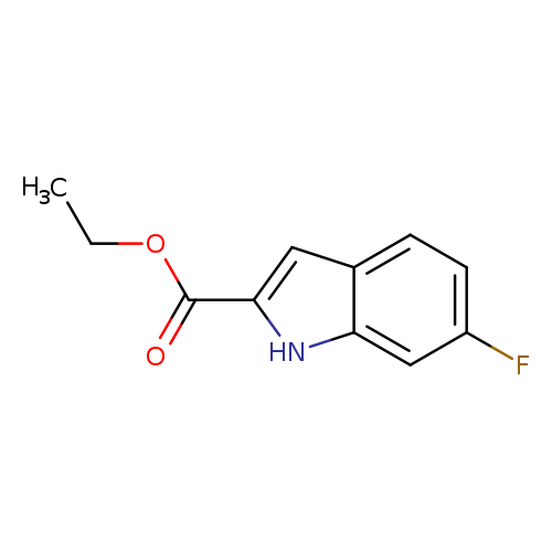 CCOC(=O)c1cc2c([nH]1)cc(cc2)F