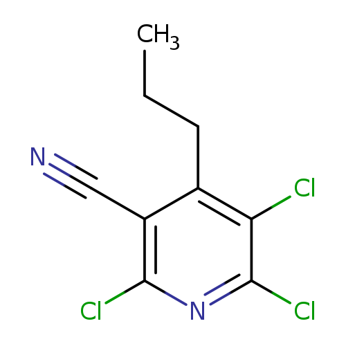 CCCc1c(Cl)c(Cl)nc(c1C#N)Cl