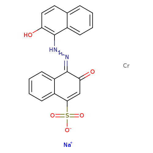 O=C1C=C(c2c(C1=NNc1c(O)ccc3c1cccc3)cccc2)S(=O)(=O)[O-].[Na+].[Cr]