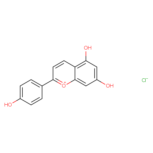 Oc1ccc(cc1)c1ccc2c([o+]1)cc(cc2O)O.[Cl-]