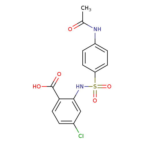 CC(=O)Nc1ccc(cc1)S(=O)(=O)Nc1cc(Cl)ccc1C(=O)O