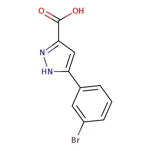 Brc1cccc(c1)c1[nH]nc(c1)C(=O)O
