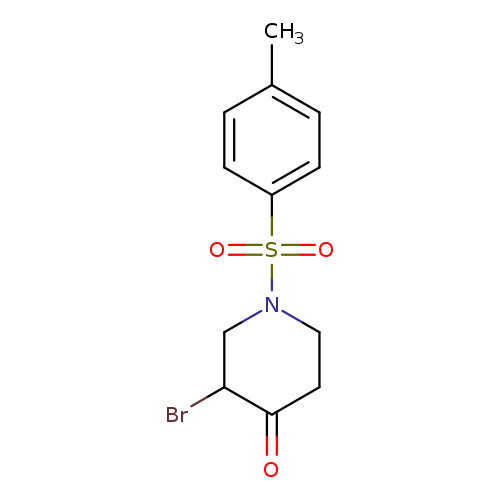 O=C1CCN(CC1Br)S(=O)(=O)c1ccc(cc1)C