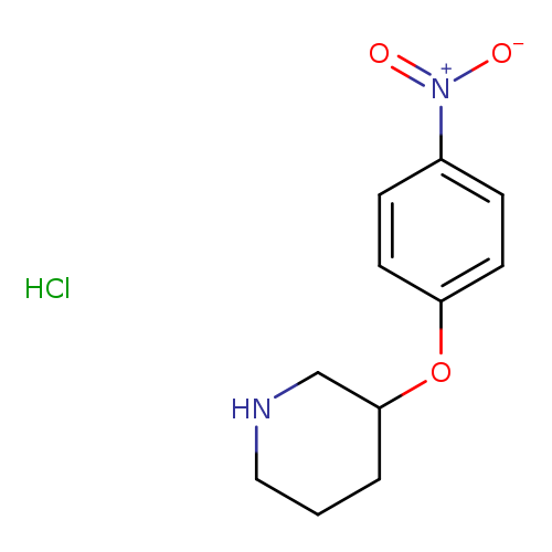 [O-][N+](=O)c1ccc(cc1)OC1CCCNC1.Cl