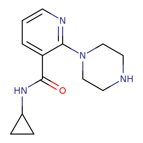 O=C(c1cccnc1N1CCNCC1)NC1CC1