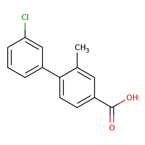Clc1cccc(c1)c1ccc(cc1C)C(=O)O