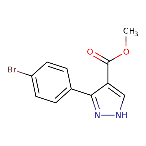 COC(=O)c1c[nH]nc1c1ccc(cc1)Br