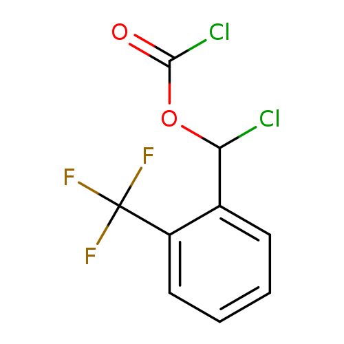 ClC(=O)OC(c1ccccc1C(F)(F)F)Cl