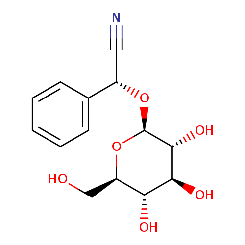 OC[C@H]1O[C@@H](O[C@H](c2ccccc2)C#N)[C@@H]([C@H]([C@@H]1O)O)O