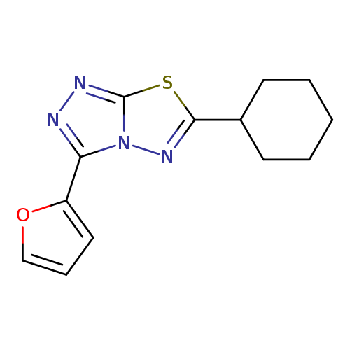 C1CCC(CC1)c1nn2c(s1)nnc2c1ccco1