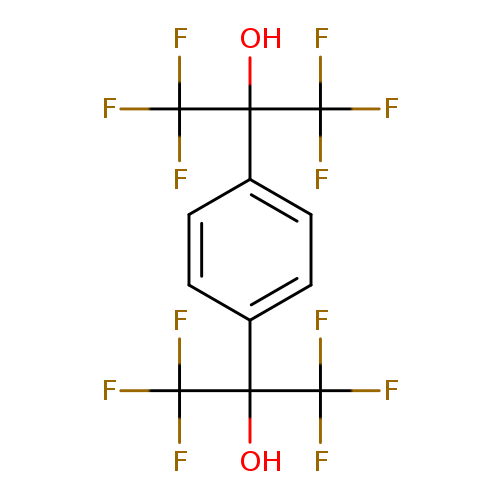 OC(C(F)(F)F)(C(F)(F)F)c1ccc(cc1)C(C(F)(F)F)(C(F)(F)F)O