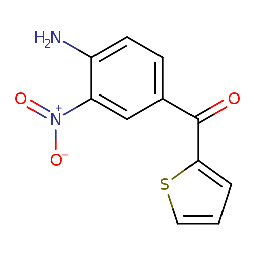 [O-][N+](=O)c1cc(ccc1N)C(=O)c1cccs1