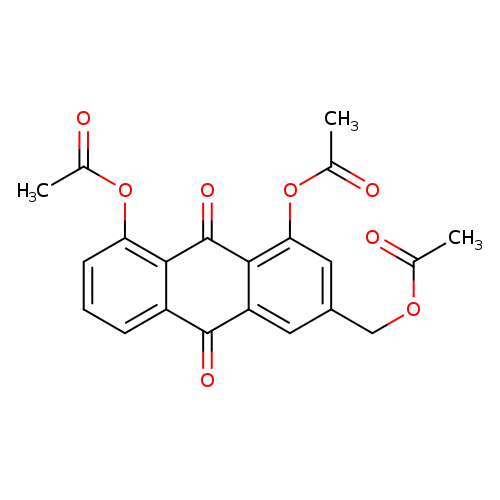 CC(=O)OCc1cc(OC(=O)C)c2c(c1)C(=O)c1c(C2=O)c(ccc1)OC(=O)C