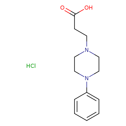 OC(=O)CCN1CCN(CC1)c1ccccc1.Cl