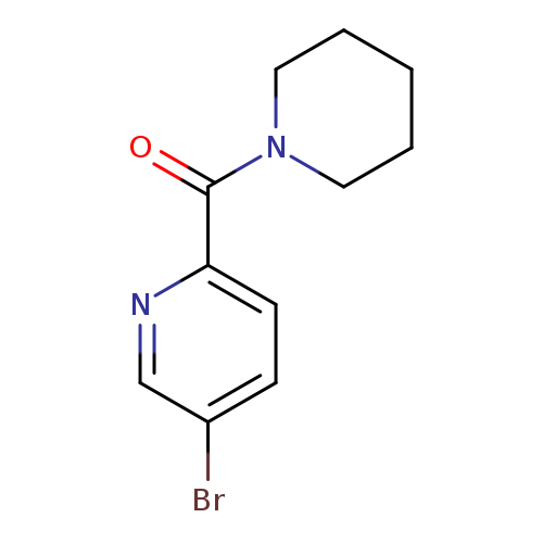 Brc1ccc(nc1)C(=O)N1CCCCC1