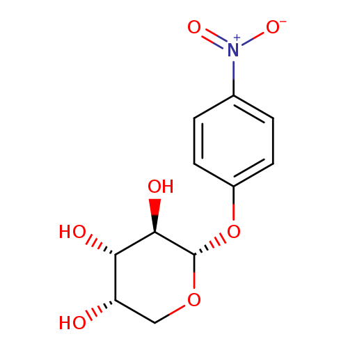 O[C@H]1[C@@H](OC[C@@H]([C@@H]1O)O)Oc1ccc(cc1)[N+](=O)[O-]