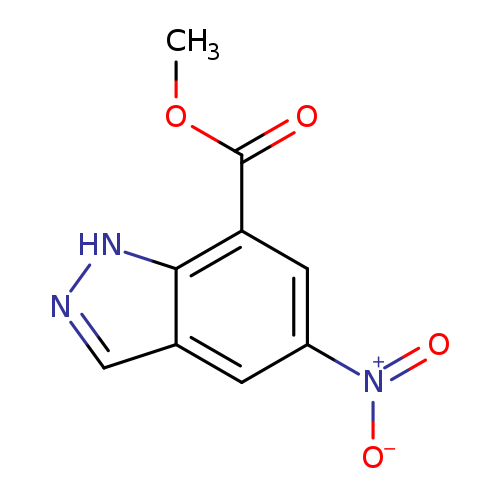 COC(=O)c1cc(cc2c1[nH]nc2)[N+](=O)[O-]