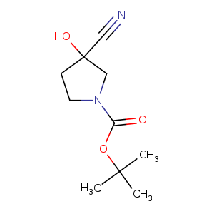 N#CC1(O)CCN(C1)C(=O)OC(C)(C)C