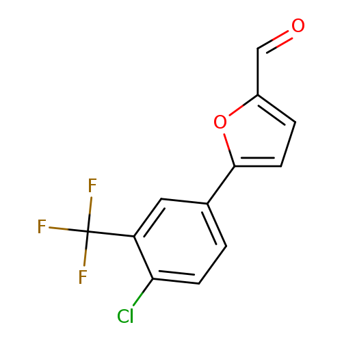 O=Cc1ccc(o1)c1ccc(c(c1)C(F)(F)F)Cl