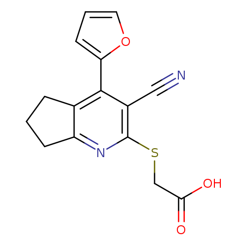 N#Cc1c(SCC(=O)O)nc2c(c1c1ccco1)CCC2