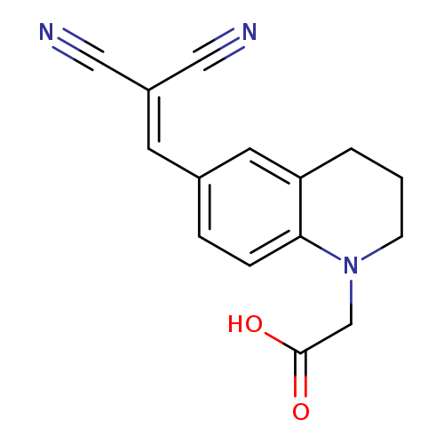 N#CC(=Cc1ccc2c(c1)CCCN2CC(=O)O)C#N