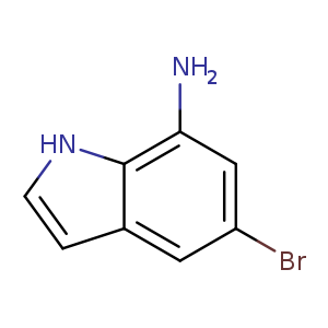 Brc1cc(N)c2c(c1)cc[nH]2