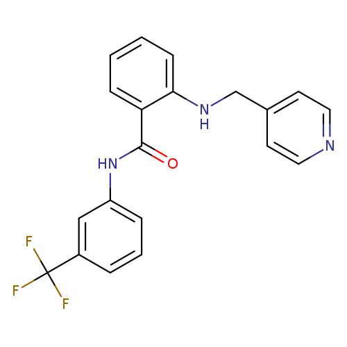 O=C(c1ccccc1NCc1ccncc1)Nc1cccc(c1)C(F)(F)F