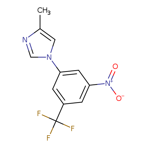 Cc1ncn(c1)c1cc(cc(c1)C(F)(F)F)[N+](=O)[O-]