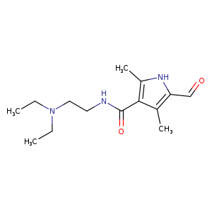 CCN(CCNC(=O)c1c(C)[nH]c(c1C)C=O)CC