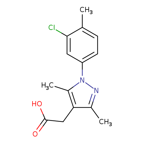 OC(=O)Cc1c(C)nn(c1C)c1ccc(c(c1)Cl)C