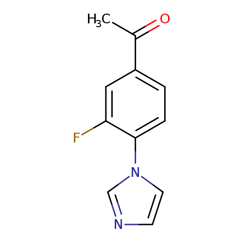 Fc1cc(ccc1n1cncc1)C(=O)C