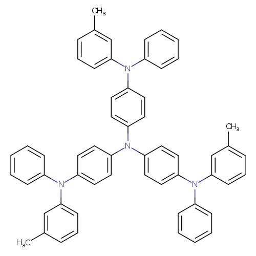 Cc1cccc(c1)N(c1ccccc1)c1ccc(cc1)N(c1ccc(cc1)N(c1cccc(c1)C)c1ccccc1)c1ccc(cc1)N(c1cccc(c1)C)c1ccccc1