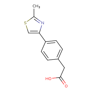OC(=O)Cc1ccc(cc1)c1csc(n1)C