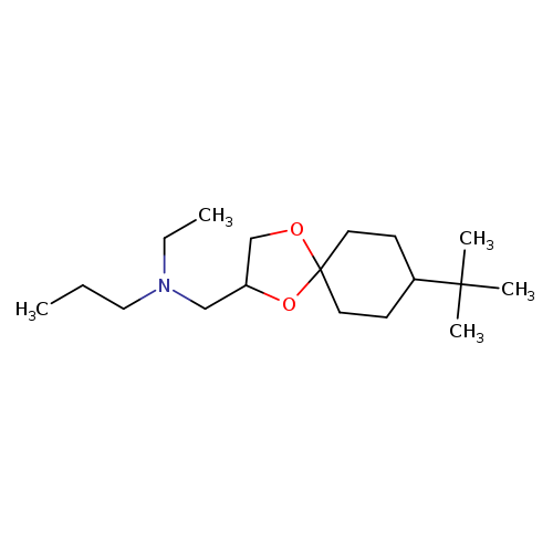 CCCN(CC1COC2(O1)CCC(CC2)C(C)(C)C)CC