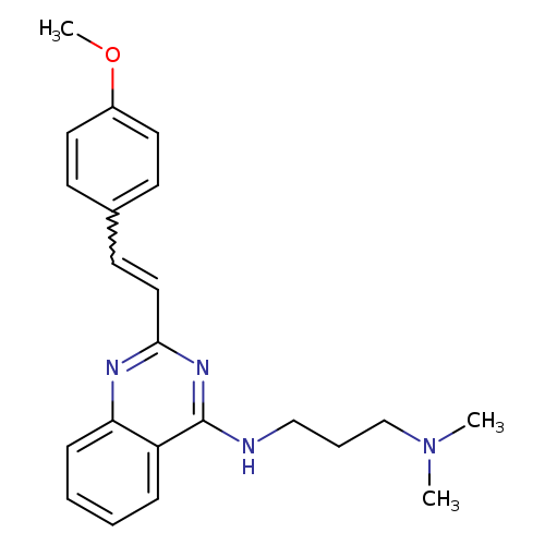 COc1ccc(cc1)C=Cc1nc(NCCCN(C)C)c2c(n1)cccc2