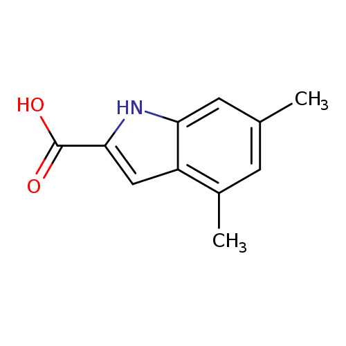 Cc1cc(C)c2c(c1)[nH]c(c2)C(=O)O