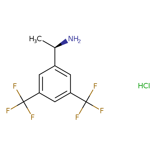 C[C@H](c1cc(cc(c1)C(F)(F)F)C(F)(F)F)N.Cl