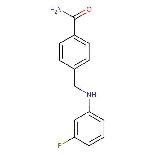 Fc1cccc(c1)NCc1ccc(cc1)C(=O)N